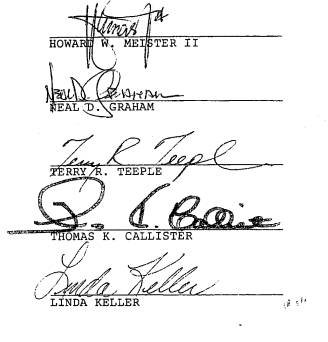 Bylaws Signatures